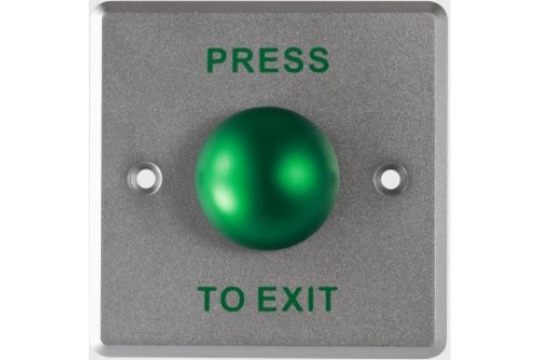 Stainless Steel Exit Button - Wide Plate